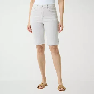 Gloria Vanderbilt Amanda Womens 11" Denim Short In Blue