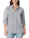 Gloria Vanderbilt Amanda Womens Collared Button-down Top In Multi