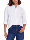 Gloria Vanderbilt Petite Amanda Cotton Button-front Shirt In White