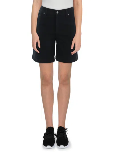Gloria Vanderbilt Amanda Womens High Rise Mini Denim Shorts In Black