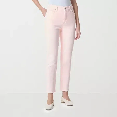 Gloria Vanderbilt Amanda Womens High Rise Regular Fit Ankle Jean In Orange