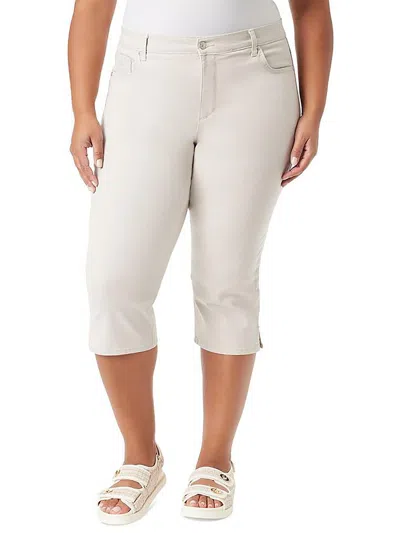 Gloria Vanderbilt Plus Size Amanda High-rise Capri Jeans In Stonewood