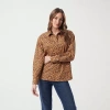Gloria Vanderbilt Amanda Womens Long Sleeve Blouse In Animal Print