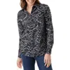 Gloria Vanderbilt Amanda Womens Printed Cotton Button-down Top In Multi