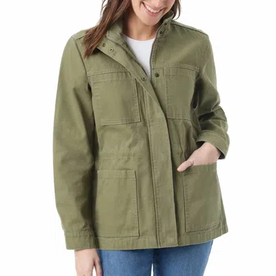 Gloria Vanderbilt Anorak Utility Jacket In Garden Sage In Green