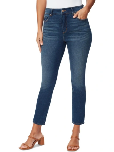 Gloria Vanderbilt Anywhere Womens High Rise Whisker Wash Skinny Jeans In Multi
