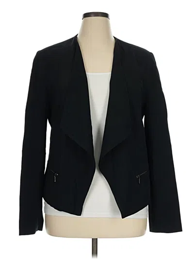 Pre-owned Gloria Vanderbilt Blazer Jacket In Black