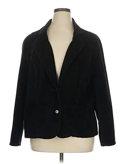 Pre-owned Gloria Vanderbilt Blazer Jacket In Black