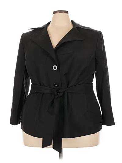 Pre-owned Gloria Vanderbilt Blazer Jacket In Black