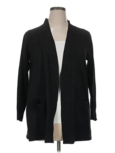 Pre-owned Gloria Vanderbilt Cardigan Sweater In Black
