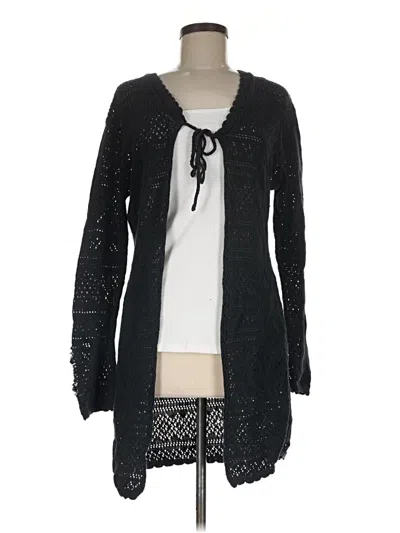Pre-owned Gloria Vanderbilt Cardigan Sweater In Black