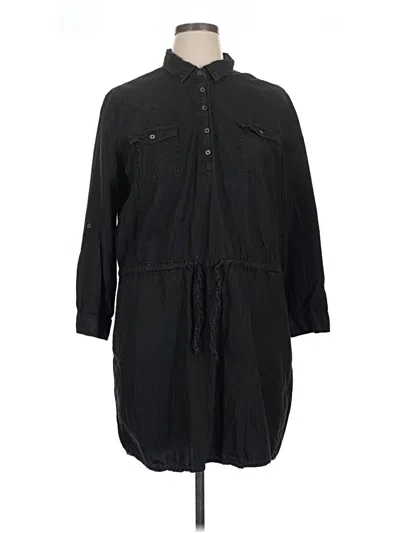 Pre-owned Gloria Vanderbilt Casual Dress In Black