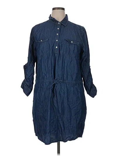 Pre-owned Gloria Vanderbilt Casual Dress In Blue