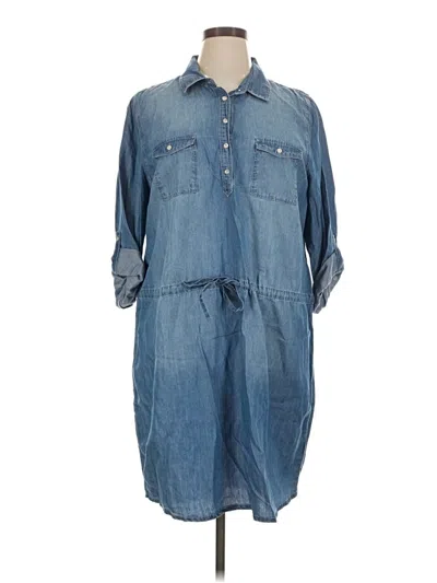 Pre-owned Gloria Vanderbilt Casual Dress In Blue
