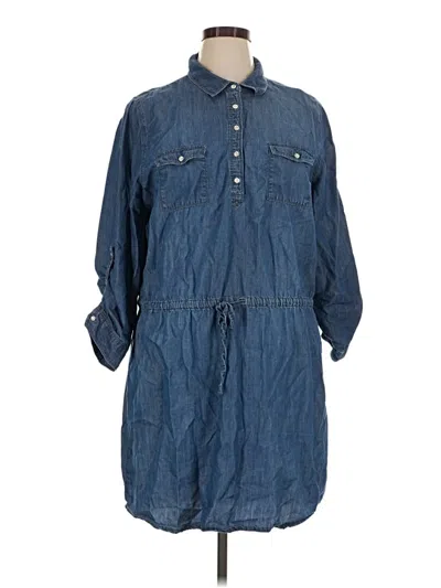 Pre-owned Gloria Vanderbilt Casual Dress In Blue