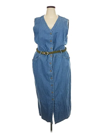 Pre-owned Gloria Vanderbilt Casual Dress In Blue