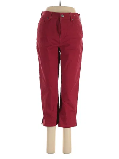 Pre-owned Gloria Vanderbilt Casual Pants In Burgundy
