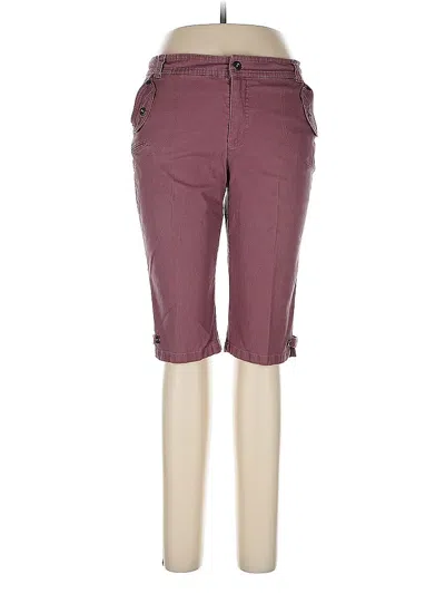 Pre-owned Gloria Vanderbilt Casual Pants In Burgundy
