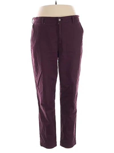Pre-owned Gloria Vanderbilt Casual Pants In Burgundy