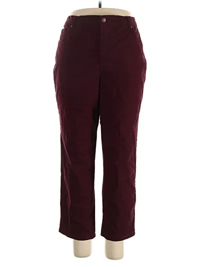 Pre-owned Gloria Vanderbilt Casual Pants In Burgundy