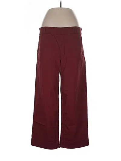 Pre-owned Gloria Vanderbilt Casual Pants In Burgundy