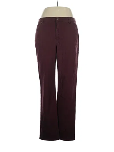 Pre-owned Gloria Vanderbilt Casual Pants In Burgundy