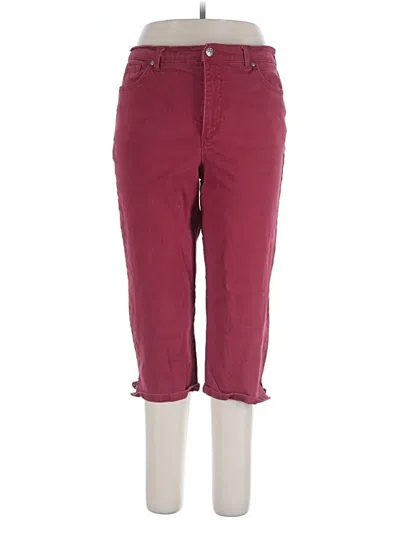 Pre-owned Gloria Vanderbilt Casual Pants In Burgundy