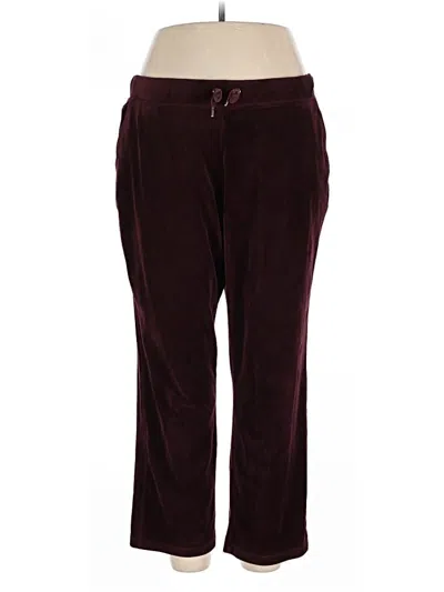 Pre-owned Gloria Vanderbilt Casual Pants In Burgundy