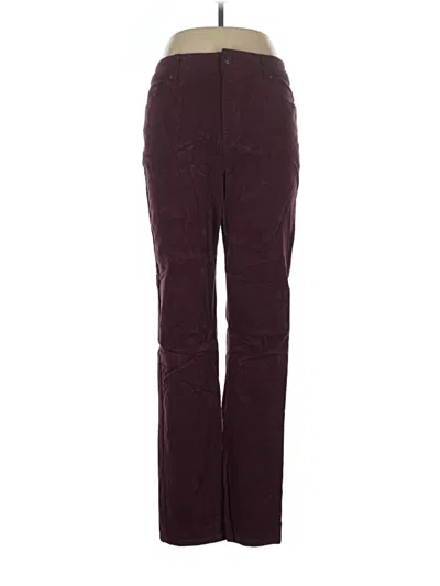 Pre-owned Gloria Vanderbilt Casual Pants In Burgundy