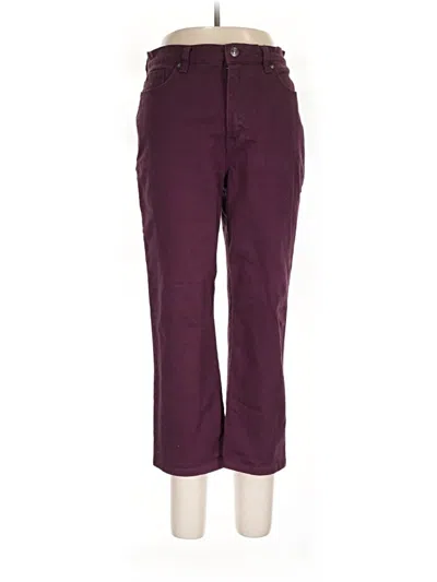 Pre-owned Gloria Vanderbilt Casual Pants In Burgundy