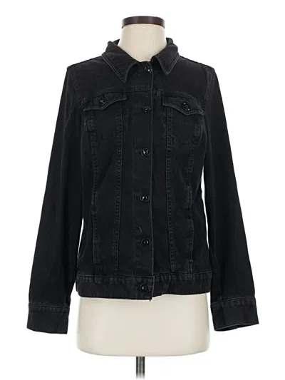 Pre-owned Gloria Vanderbilt Denim Jacket In Black