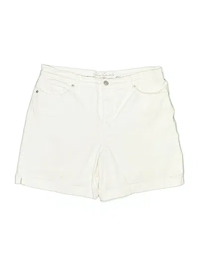 Pre-owned Gloria Vanderbilt Denim Shorts In White