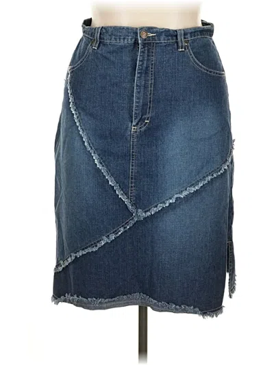 Pre-owned Gloria Vanderbilt Denim Skirt In Blue