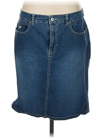 Pre-owned Gloria Vanderbilt Denim Skirt In Blue