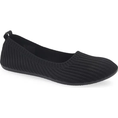 Gloria Vanderbilt Jasmine Ribbed Knit Flat In Black