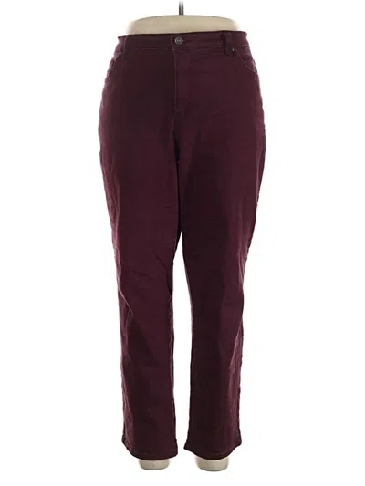 Pre-owned Gloria Vanderbilt Jeggings In Burgundy