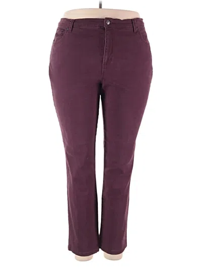 Pre-owned Gloria Vanderbilt Jeggings In Burgundy