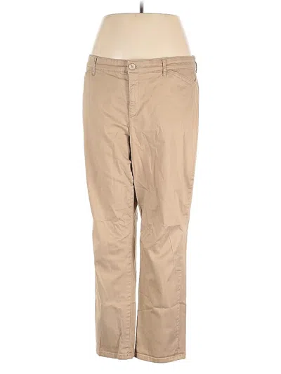 Pre-owned Gloria Vanderbilt Khaki Pant In Brown