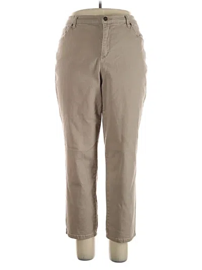 Pre-owned Gloria Vanderbilt Khaki Pant In Brown