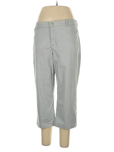 Pre-owned Gloria Vanderbilt Khaki Pant In Gray