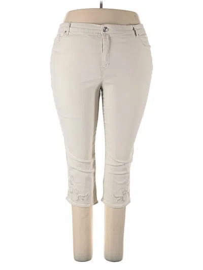 Pre-owned Gloria Vanderbilt Khaki Pant In Gray