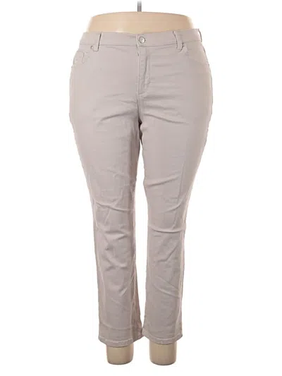 Pre-owned Gloria Vanderbilt Khaki Pant In Gray