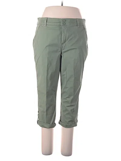 Pre-owned Gloria Vanderbilt Khaki Pant In Green