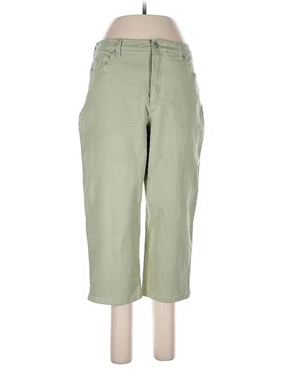 Pre-owned Gloria Vanderbilt Khaki Pant In Green
