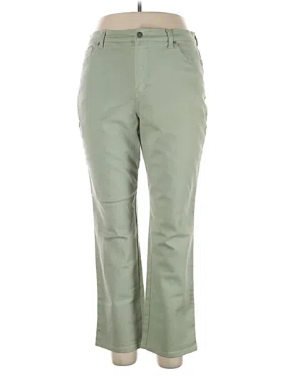 Pre-owned Gloria Vanderbilt Khaki Pant In Green