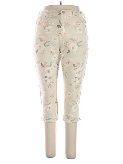 Pre-owned Gloria Vanderbilt Khaki Pant In Ivory