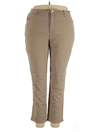 Pre-owned Gloria Vanderbilt Khaki Pant In Tan