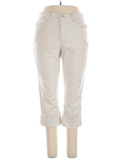 Pre-owned Gloria Vanderbilt Khaki Pant In White