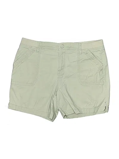 Pre-owned Gloria Vanderbilt Khaki Shorts In Green