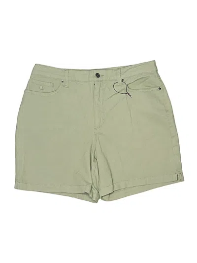 Pre-owned Gloria Vanderbilt Khaki Shorts In Green